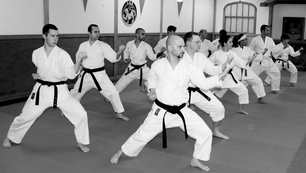 black belt karate training