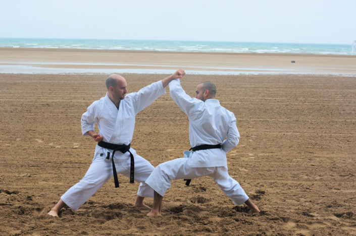 karate on the beach